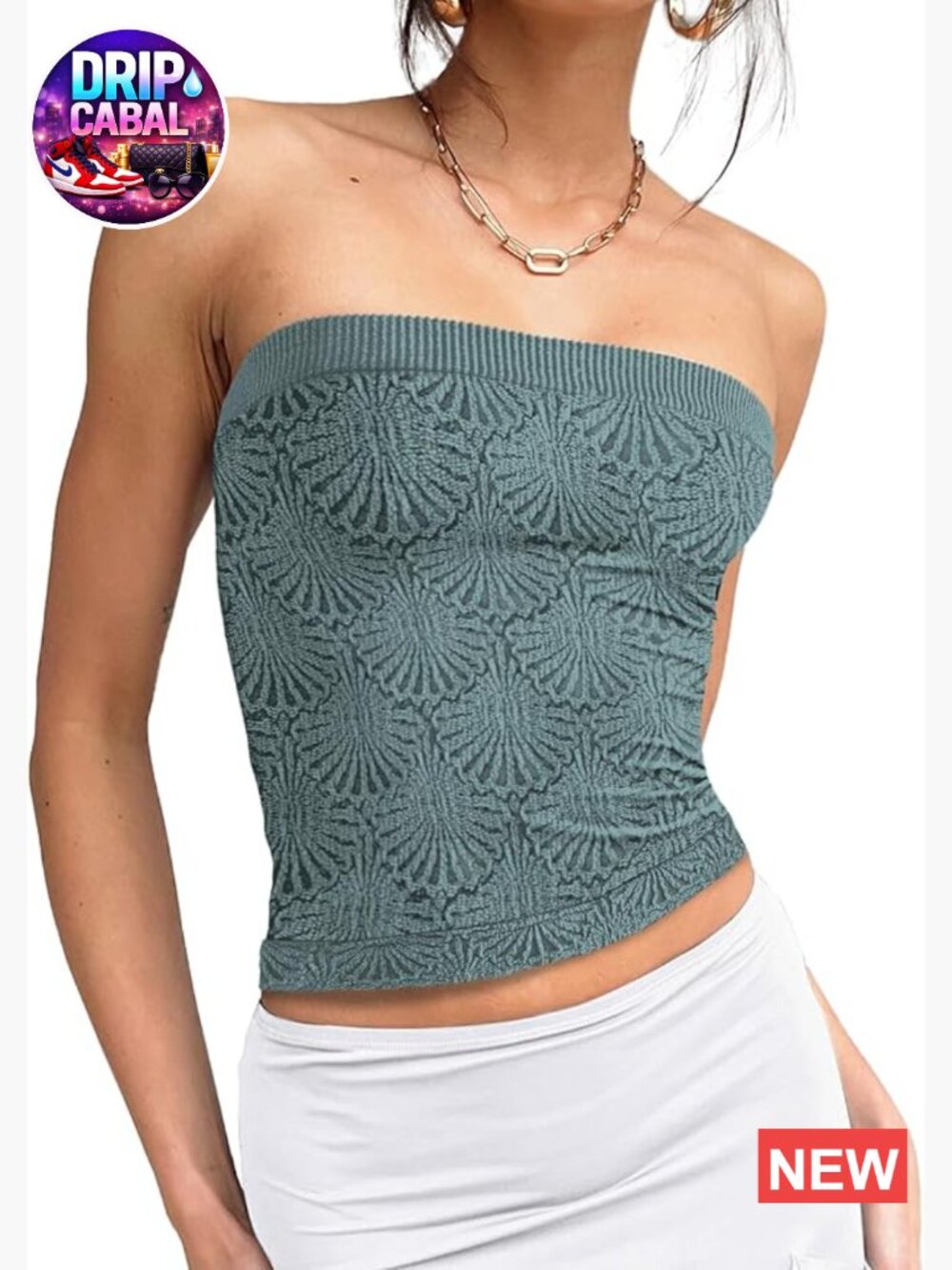 Stretchy Jacquard Floral Tube Top Sleeveless Strapless Tank Summer